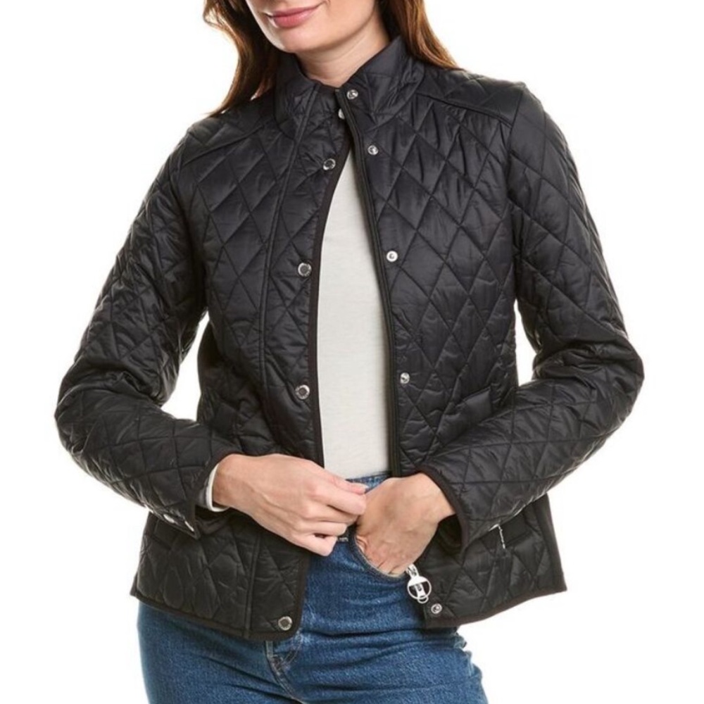 Barrow Yarrow Quilted Jacket in Black Size 4 Winter Chic Outdoor Preppy